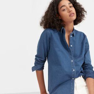 Everlane Relaxed Jean Shirt size 6 indigo blue